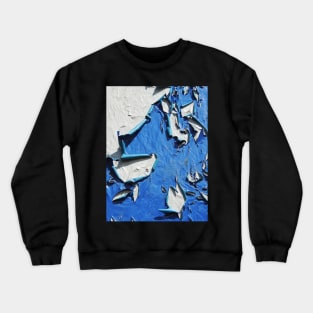 Blue-White Abstract Crewneck Sweatshirt